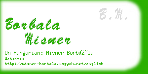 borbala misner business card